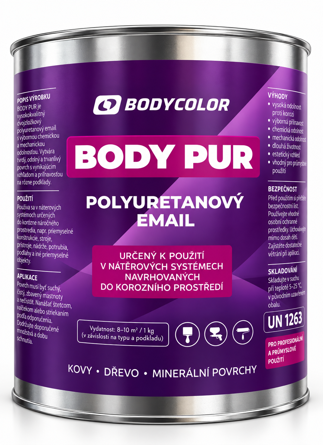 Polyuretánové farby POLOMATNÉ 2,25 L / 3,10 kg